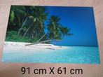 Poster groot strand 91x61 cm, Dier of Natuur, Rechthoekig Liggend, Zo goed als nieuw, Ophalen