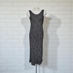 DKNY Jurk Maat 4 Zwart Bloemenprint Maxi Romantisch, Kleding | Dames, Jurken, Kn, Verzenden, Zwart, DKNY