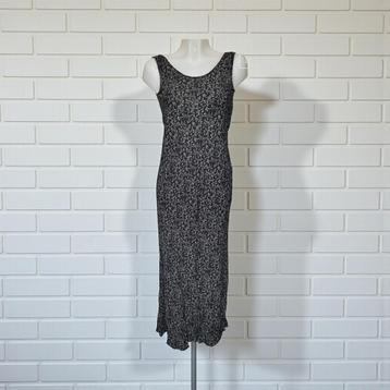 DKNY Jurk Maat 4 Zwart Bloemenprint Maxi Romantisch beschikbaar voor biedingen