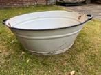 Prachtige geëmailleerde teil – nostalgie in topvorm!, Tuin en Terras, Bloembakken en Plantenbakken, Ophalen, Tuin, Metaal, 60 tot 100 cm