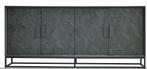 Dressoir Newcastle 195 cm | Black | Nu Extra Voordelig!, Huis en Inrichting, Kasten | Dressoirs, Met deur(en), 150 tot 200 cm