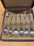 7 Douwe Egberts Friesland Lepeltjes Verzilverd, Antiek en Kunst, Antiek | Bestek, Ophalen of Verzenden