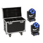 EUROLITE Set 2x LED TMH-H240 Beam/Wash/Flower Effect + Case, Geluidgestuurd, ., Nieuw, Ophalen of Verzenden