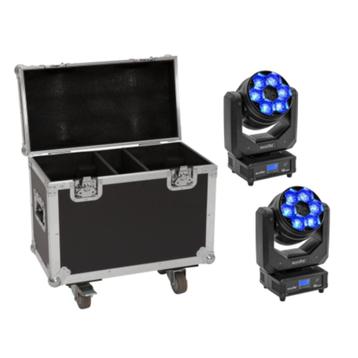 EUROLITE Set 2x LED TMH-H240 Beam/Wash/Flower Effect + Case beschikbaar voor biedingen
