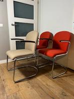 3 prachtige Gispen 413 RH stoelen Gebroeders van der Stroom, Drie, Design, Ophalen of Verzenden, Metaal