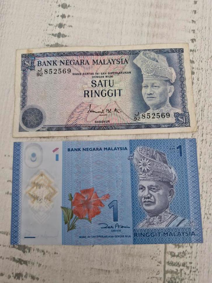 Malaysia Ringgit Biljetten (2 stuks), Postzegels en Munten, Bankbiljetten | Azië, Los biljet, Midden-Oosten, Ophalen of Verzenden