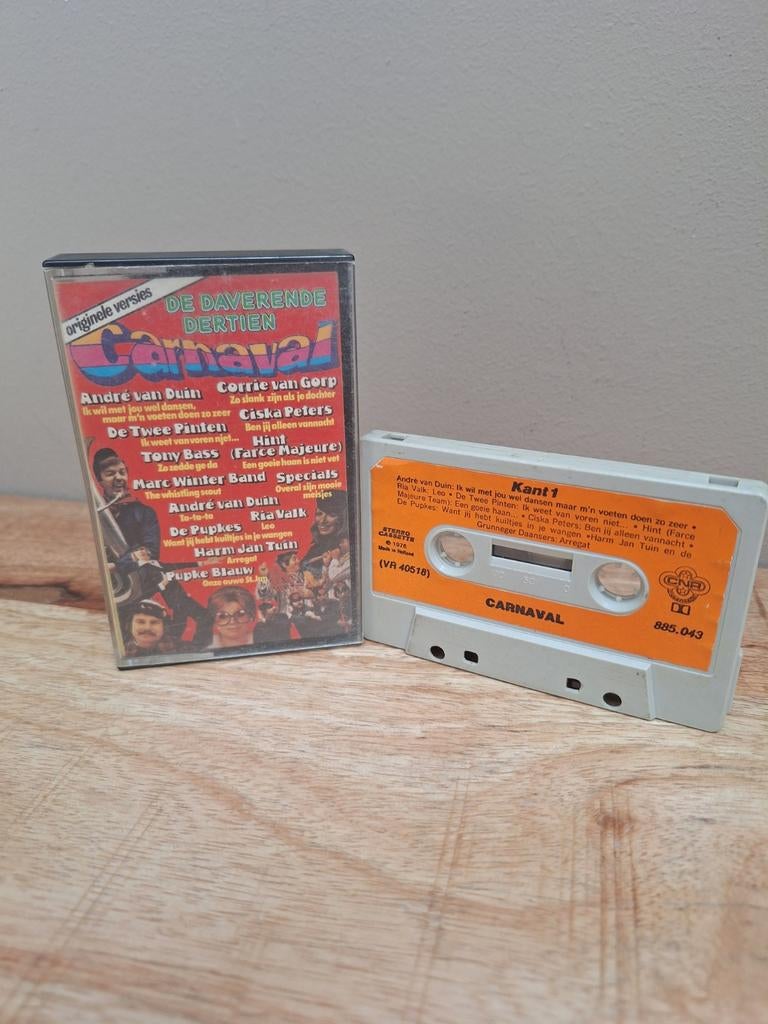 Carnaval - Cassetteband - Origineel, 1 bandje, Ophalen of Verzenden, Zo goed als nieuw, Origineel