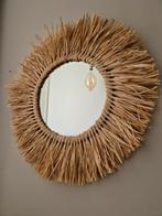 Wandspiegel rond 55 cm raffia xenos boho, Huis en Inrichting, Woonaccessoires | Spiegels, Ophalen, Rond, Zo goed als nieuw, Minder dan 100 cm