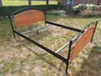 Ledikant 220cm x 160cm zwart-rotan, Huis en Inrichting, Slaapkamer | Bedden, Ophalen, Gebruikt, Zwart, Tweepersoons