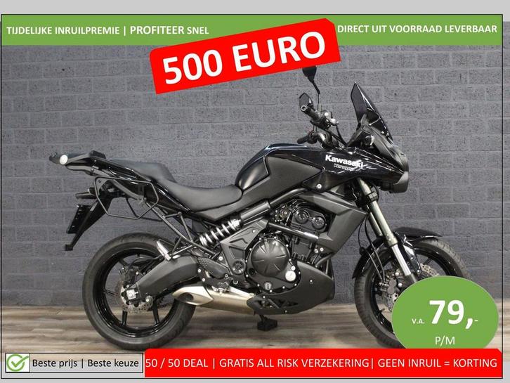 KAWASAKI VERSYS 650 ABS (bj 2012) Full Black A2 35kw mogelk, Motoren, Motoren | Kawasaki, Bedrijf, Overig, 2 cilinders, Minimaal motorrijbewijs A2