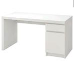 Ikea MALM bureau wit, Huis en Inrichting, Zo goed als nieuw, Ophalen, Bureau