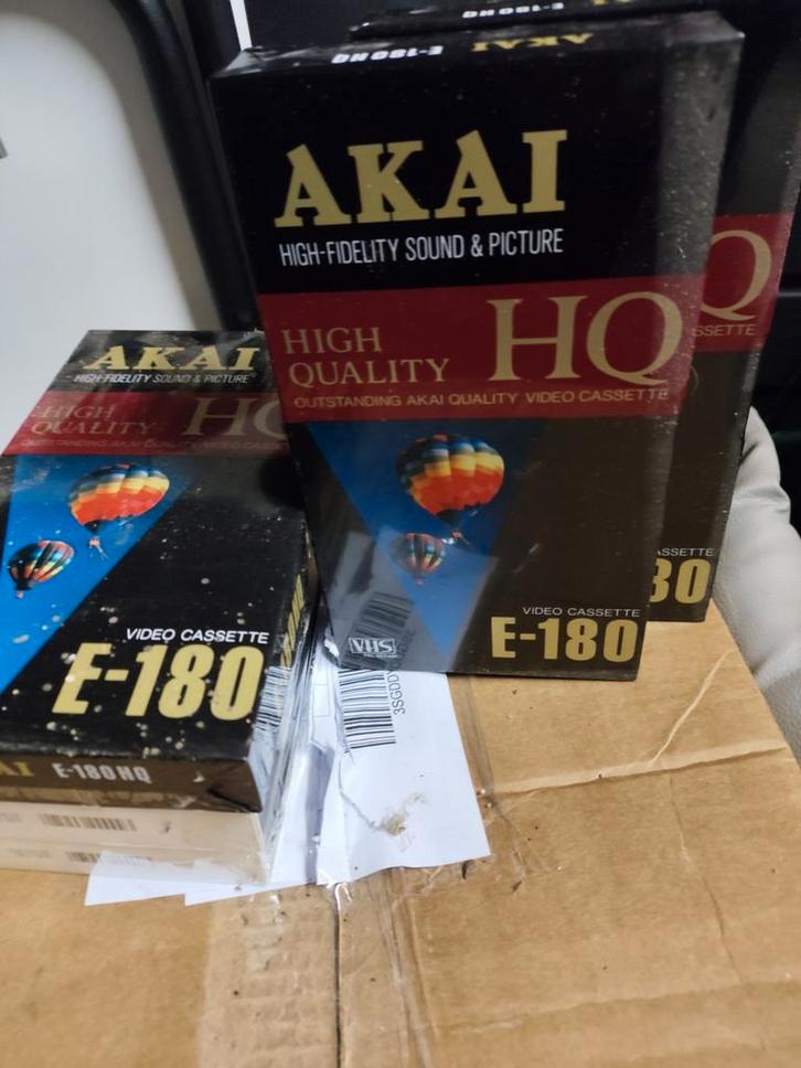 5 Nieuwe Akai Videobanden E-180HQ, Cd's en Dvd's, VHS | Film, Nieuw in verpakking, Overige genres, Alle leeftijden, Ophalen of Verzenden