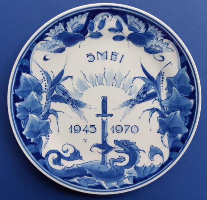 1970 25jr Bevrijding 18cm (3) Bijzonder Porceleyne Fles, Verzamelen, Militaria | Tweede Wereldoorlog, Nederland, Verzenden