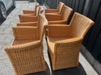 Rotanstoelen 6 stuks, voor binnen en buiten., Ophalen of Verzenden, Zo goed als nieuw, Rechthoekig, Riet