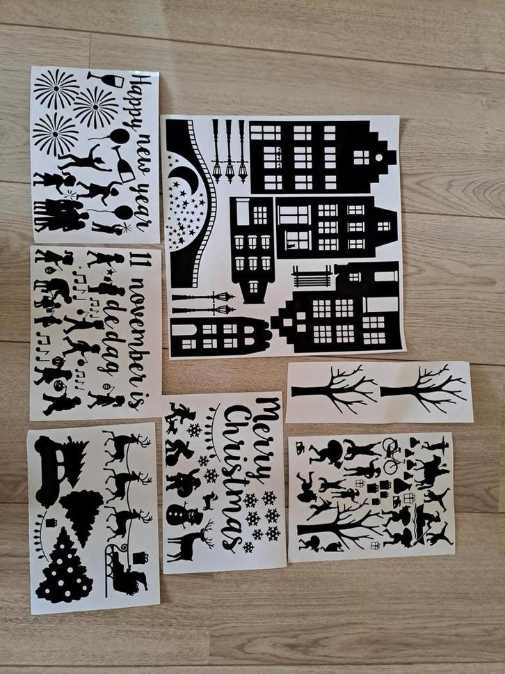 Raamstickers: Kerst, Oud & Nieuw, Sinterklaas, Huis en Inrichting, Woonaccessoires | Wanddecoraties, Nieuw, Ophalen of Verzenden
