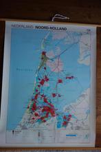 Schoolkaart Noord Holland, Antiek en Kunst, Antiek | Schoolplaten, Ophalen of Verzenden, Aardrijkskunde