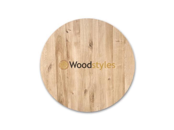 Massief eiken tafelblad | Rond | Salontafels en eettafels, Huis en Inrichting, Tafels | Eettafels, Nieuw, 50 tot 100 cm, 100 tot 150 cm