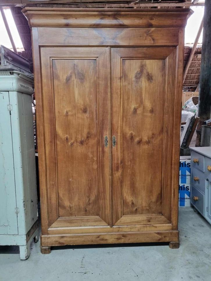 Antieke Linnenkast., Huis en Inrichting, Kasten | Kledingkasten, Gebruikt, 200 cm of meer, 100 tot 150 cm, 50 tot 75 cm, Ophalen