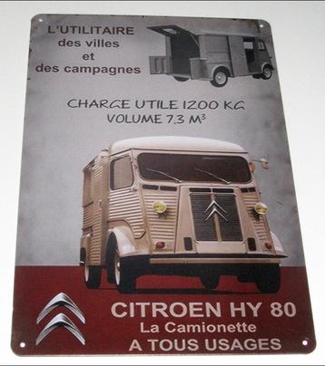 CITROEN : Metalen Bord Classic Citroën HY 80 - La Camionette beschikbaar voor biedingen