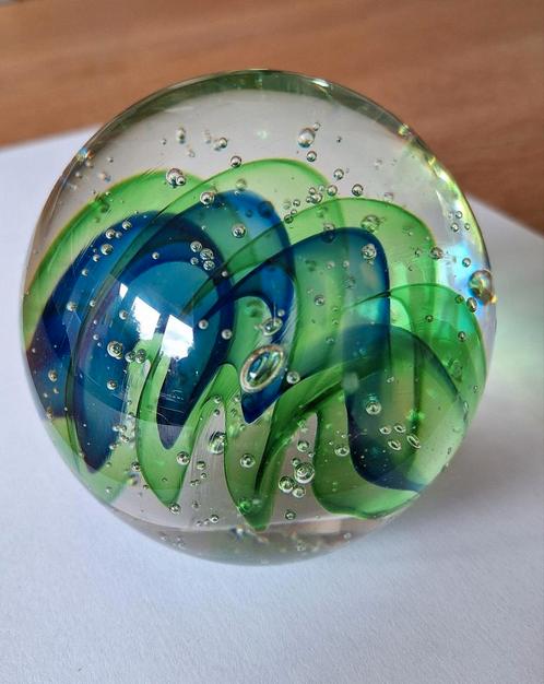 Presse papier Waldglasshütte Erpentrup blauw/groen, Antiek en Kunst, Kunst | Overige Kunst, Ophalen of Verzenden