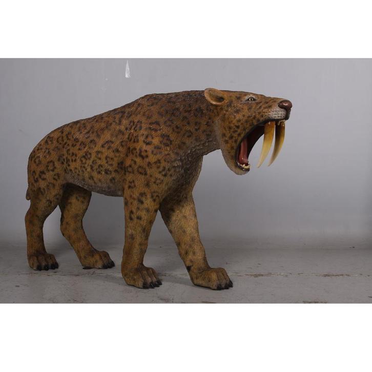Smilodon Saber Cat - Sabeltandtijger beeld - 175 cm, Verzamelen, Dierenverzamelingen, Nieuw, Overige typen, Ophalen