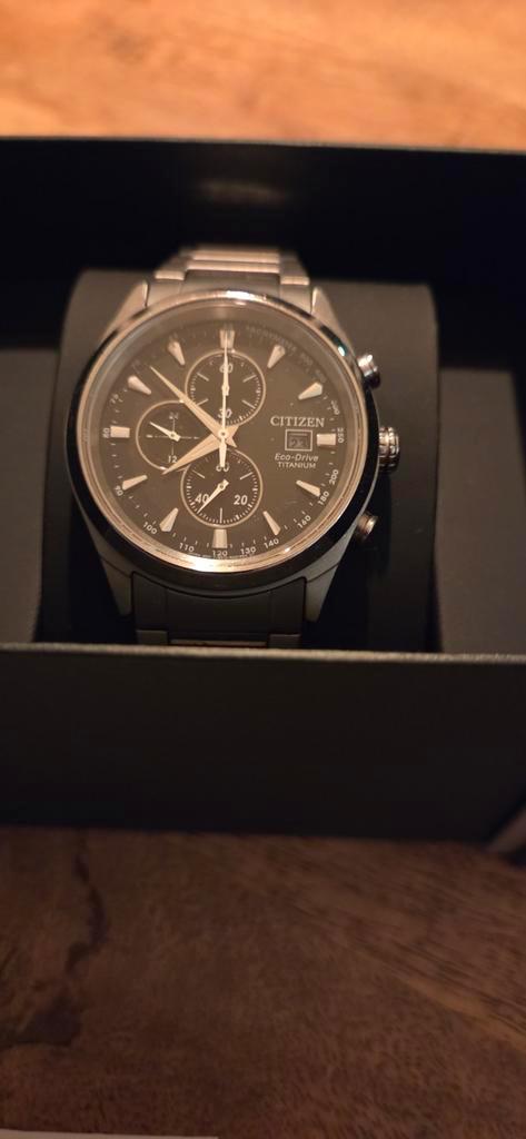 Citizen CA0650-82F Eco Drive Chrono Titanium, Sieraden, Tassen en Uiterlijk, Horloges | Heren, Zo goed als nieuw, Polshorloge
