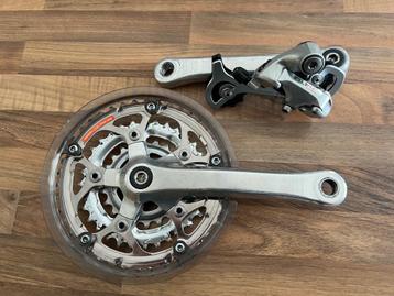Shimano retro STX crankstel en 8-speed STX achterderailleur beschikbaar voor biedingen