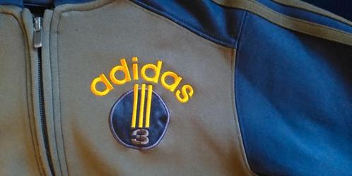 Adidas traingsjack, groen-blauw, rits, 2 zakken, katoen, 140, Kinderen en Baby's, Kinderkleding | Maat 140, Gebruikt, Jongen of Meisje