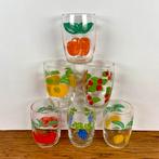Vintage sapglazen fruitmotief, Verzamelen, Ophalen of Verzenden