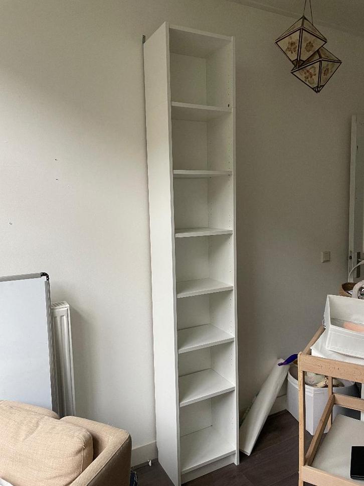 IKEA billy boekenkast met extensie, Huis en Inrichting, Kasten | Boekenkasten, Gebruikt, 50 tot 100 cm, 200 cm of meer, 25 tot 50 cm