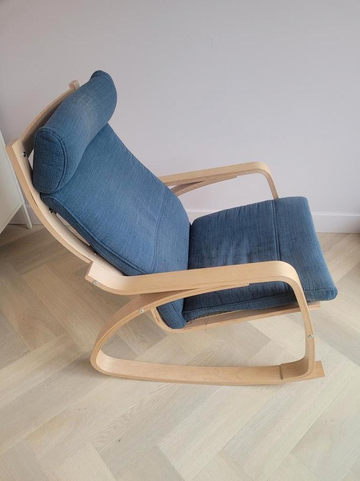 Ikea Poang schommelstoel, Huis en Inrichting, Fauteuils, Gebruikt, Stof, 50 tot 75 cm, 75 tot 100 cm, Ophalen