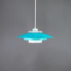 blauwe Jeka Tokio lamp, hanglamp deens design, mid century, Huis en Inrichting, Lampen | Hanglampen, Mid century, Ophalen of Verzenden