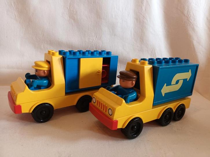 Vintage duplo Delivery Truck 2632 vrachtauto met container, Kinderen en Baby's, Speelgoed | Duplo en Lego, Gebruikt, Duplo, Ophalen of Verzenden