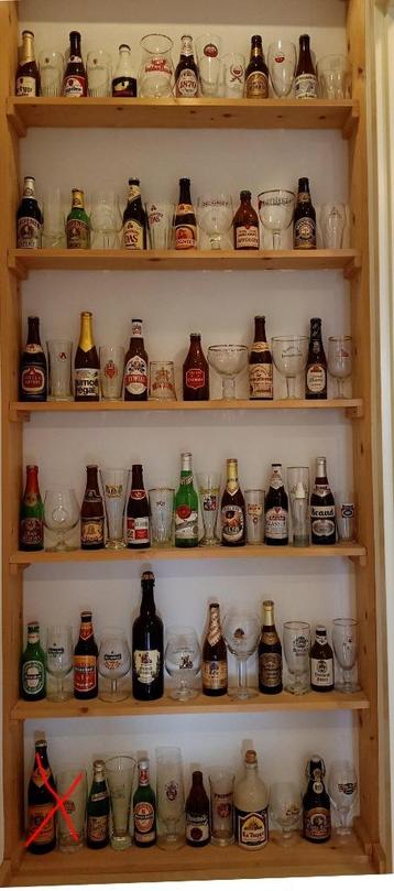 ZEER GOEDKOOP 37x Bierfles en bijpassend glas beschikbaar voor biedingen