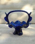 Murano glas kobalt blauw mandje vintage / brocante, Antiek en Kunst, Ophalen of Verzenden