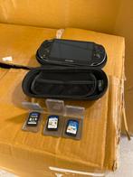 Playstation Vita met games en beschermcase, Ophalen, Zo goed als nieuw, Zwart, Met games