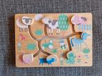 Schuif puzzel van hout met leuke diertjes, Kinderen en Baby's, Speelgoed | Kinderpuzzels, Van hout, Zo goed als nieuw, Ophalen