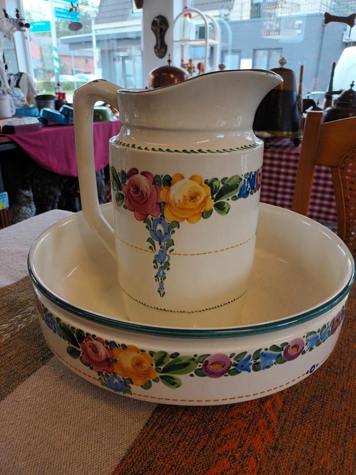 Lampetstel en wateremmer kompleet, Antiek en Kunst, Curiosa en Brocante, Ophalen of Verzenden