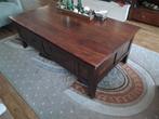 Donker teak houten salontafel., Huis en Inrichting, Tafels | Salontafels, Ophalen, 100 tot 150 cm, 50 tot 100 cm, Minder dan 50 cm