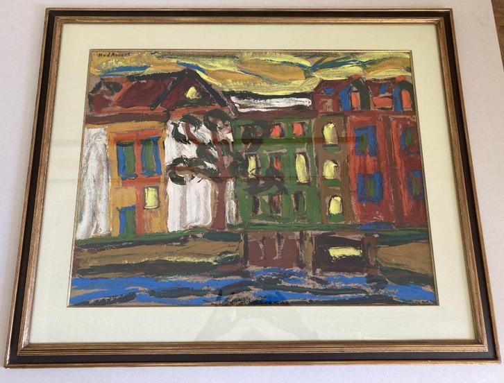 Herman van der Avoort jr. - Stadsgezicht Dordrecht, Antiek en Kunst, Kunst | Schilderijen | Klassiek, Ophalen