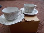 2x Kop en Schotel - Blauw / Wit, Huis en Inrichting, Keuken | Servies, Ophalen of Verzenden, Nieuw, Overige stijlen, Kop(pen) en/of Schotel(s)