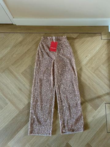 *NIEUW!* Broek met gouden pailletten, Studio Amaya, XS / 34 beschikbaar voor biedingen