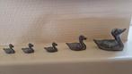 5 tinnen eendenbeeldjes, Ophalen of Verzenden
