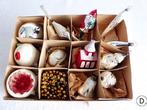 Oude kerstversiering o.a. kerstman op knijper, ketting, Diversen, Kerst, Ophalen of Verzenden