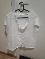 Witte blouse korte mouwen maat L, Verzenden, Wit, Maat 42/44 (L), Onbekend