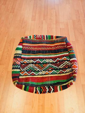 Handgeknoopte Berber Poef/Zitkussen. Prachtige kleuren 65x65 beschikbaar voor biedingen