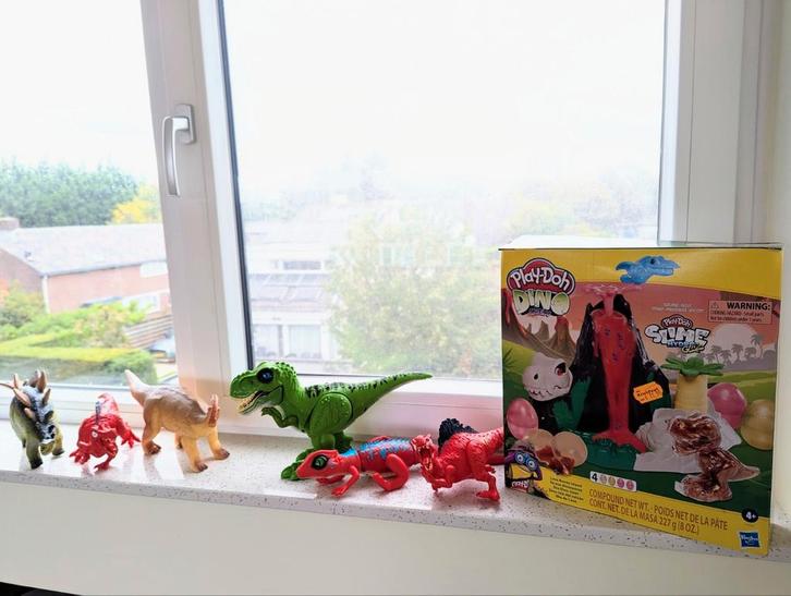 ZURU ROBO ALIVE T-REX EN HAGELDIS +  slime Play-doh Dino, Kinderen en Baby's, Speelgoed | Overig, Zo goed als nieuw, Jongen of Meisje