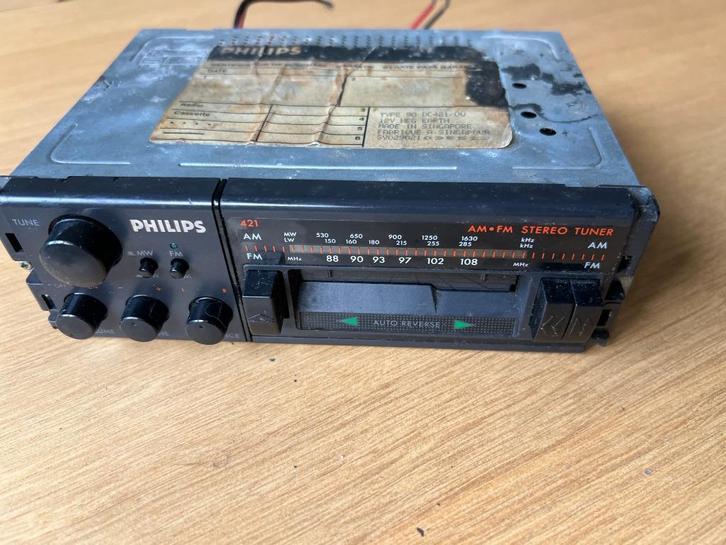 Philips vintage autoradio cassette in goede staat, Auto diversen, Autoradio's, Gebruikt, Ophalen of Verzenden