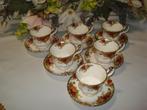 Royal albert old country roses 6 heren  kop en schotels, Ophalen of Verzenden, Zo goed als nieuw, Overige stijlen, Kop(pen) en/of Schotel(s)