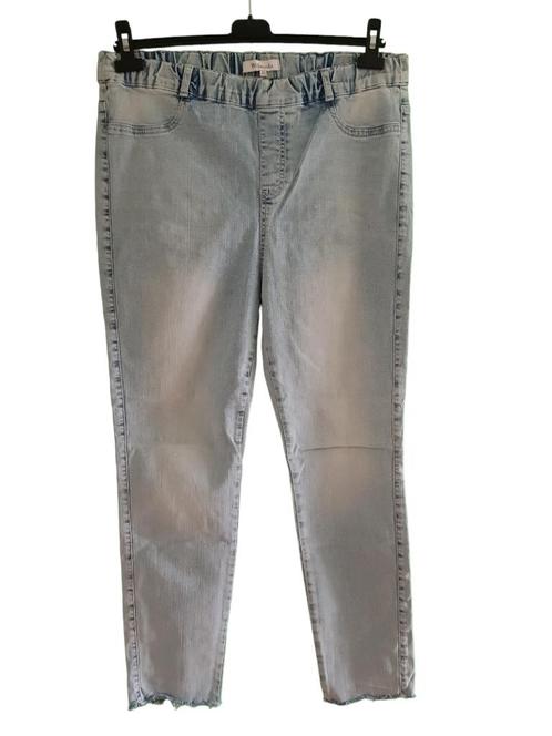 Mooie licht blauwe MS Mode tregging stretch maat 46., Kleding | Dames, Spijkerbroeken en Jeans, Zo goed als nieuw, Overige jeansmaten